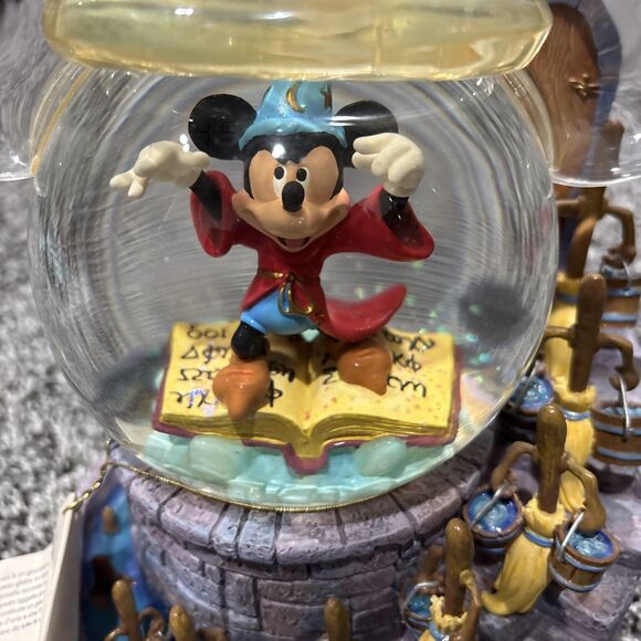 Disney Mickey Mouse Music Snow Globe Fantasia Sorcerer's Apprentice - Picture 2 of 12